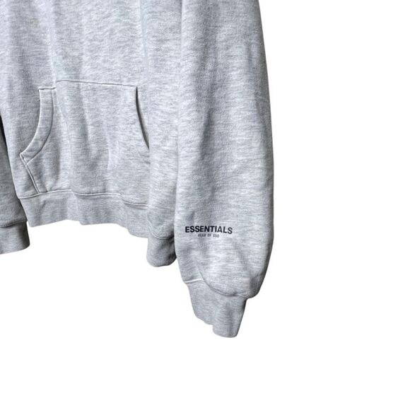 Essentials Fear of God Hoodie Gray With Reflective Lettering Medium - Picture 4 of 8